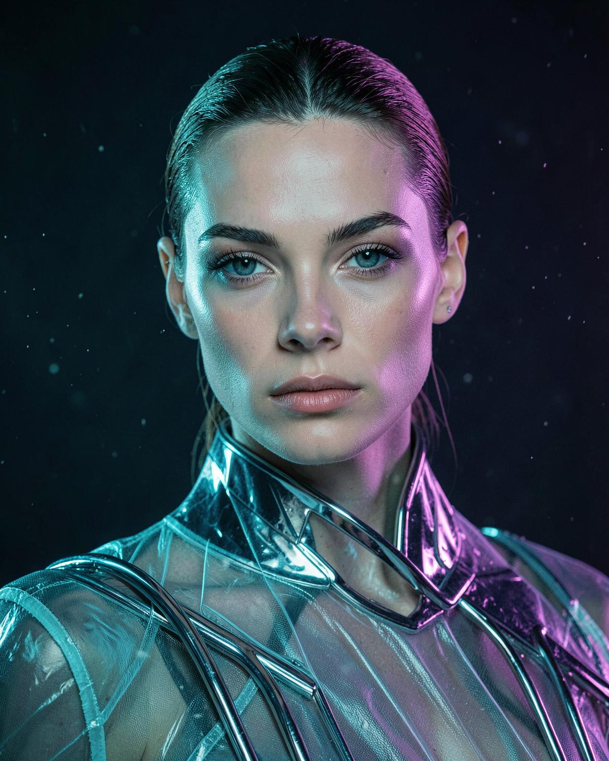 Futuristic character portrait representing creator content